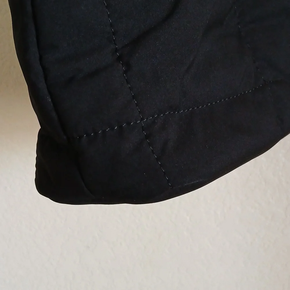 GAP Black Quilted Tote Bag with Shoulder Strap